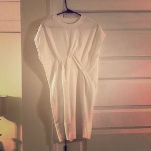 Short Sleeve White Dress